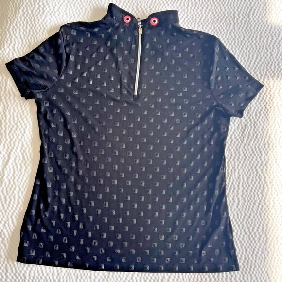 Jamie Sadock Women's Tshirt Black Tee Mock neck Shirt Short Sleeves Top Size M - Picture 3 of 10